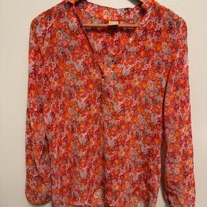 Vibrant Floral Women's Blouse